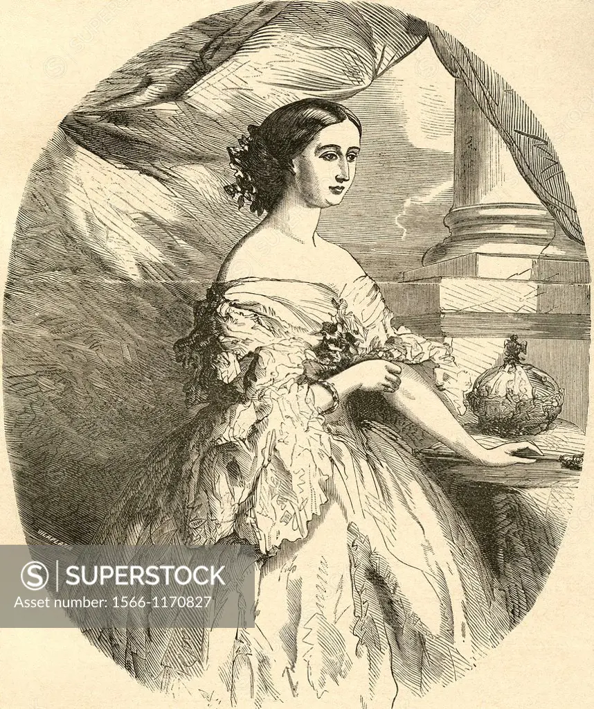 Doña María Eugenia Ignacia Augustina de Palafox-Portocarrero de Guzmán y Kirkpatrick, 16th Countess of Teba and 15th Marquise of Ardales,1826-1920, ak...