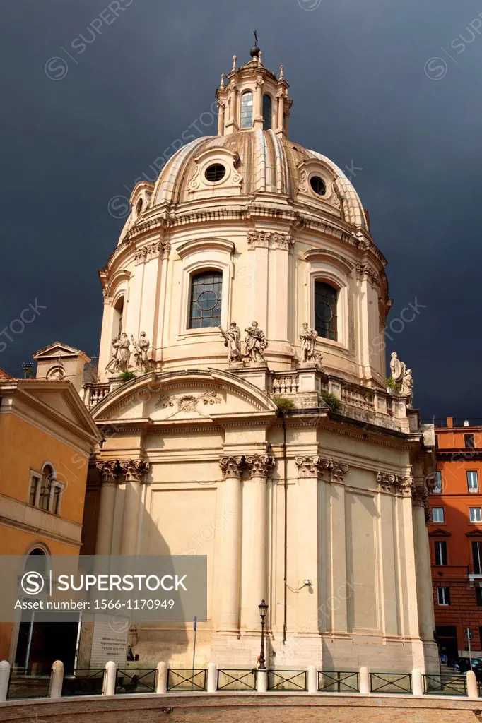 Baroque church nect to Trajan´s Market  Mercati Trajanei  Rome