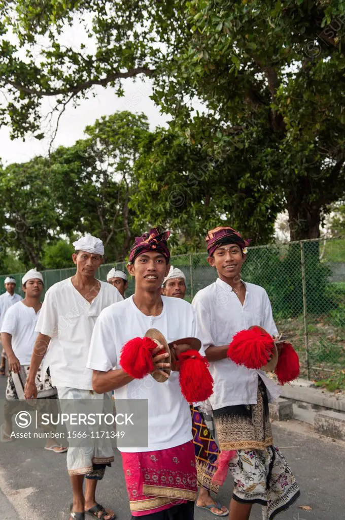 Balinese celebrate with a festive parade at the Sanur Village Festival in Bali