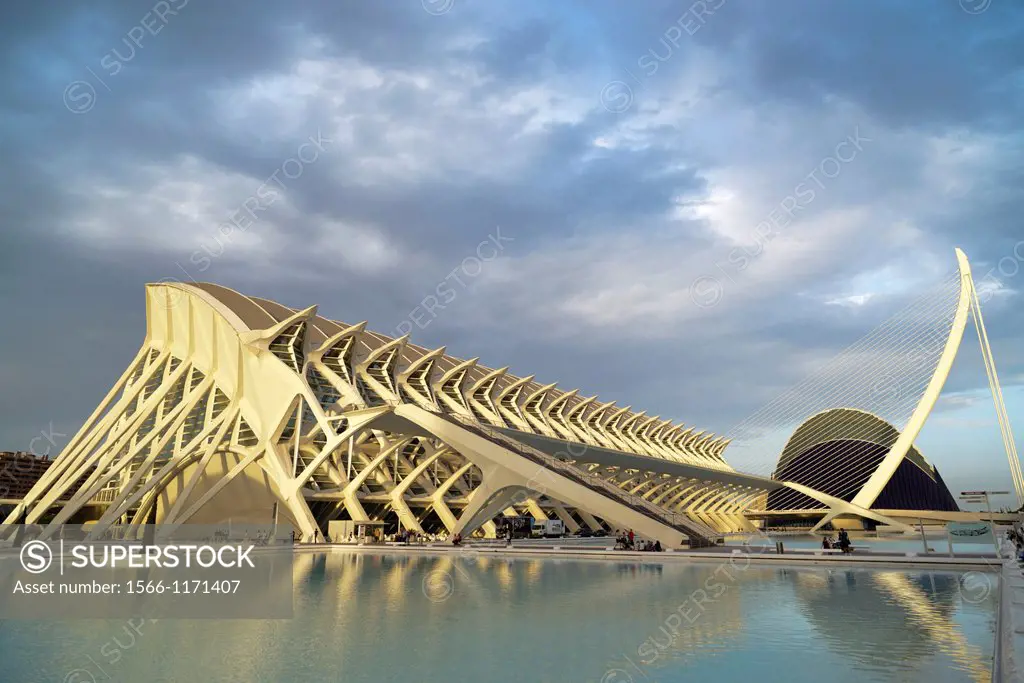 The City of Arts and Science, designed by Santiago Calatrava,Valencia,Spain