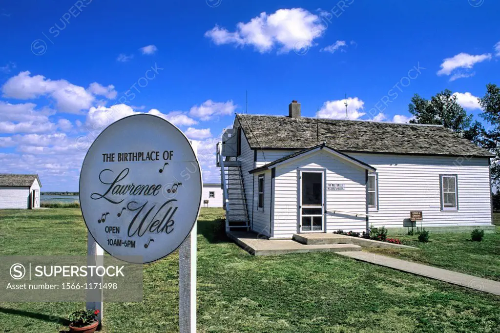Homestead of the famous band leader Lawrence Welk in Strasburg North Dakota