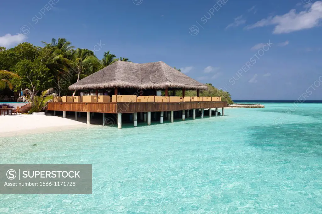 Beach Bar of Eriyadu Island, North Male Atoll, Maldives