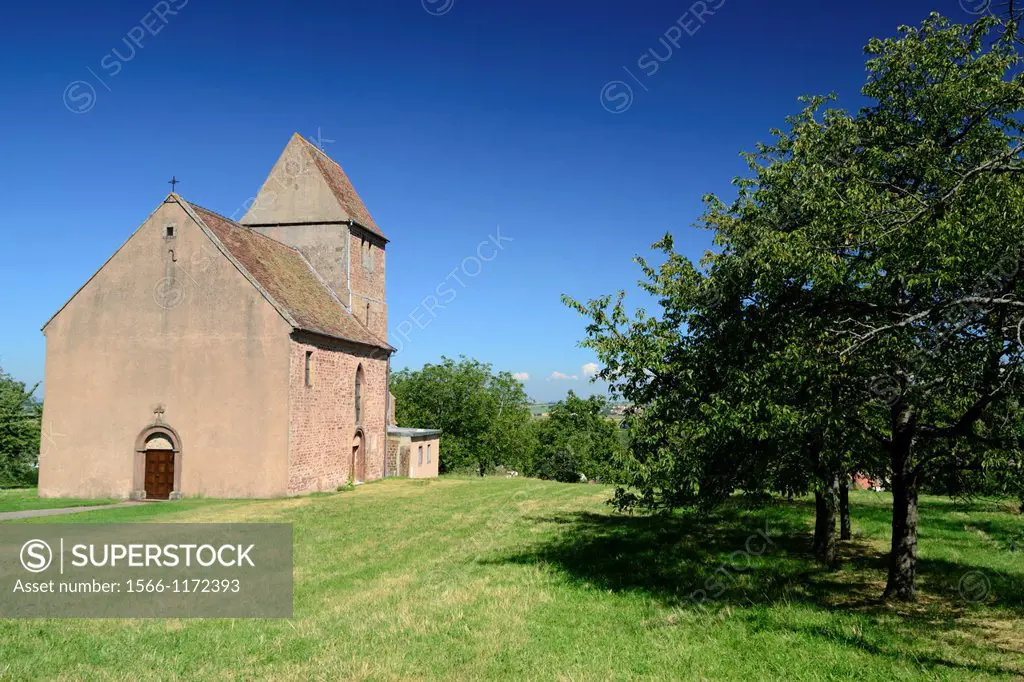 Convent chapel St Blaise on Sindelsberg hill, Marmoutier, Bas Rhin, Alsace, France