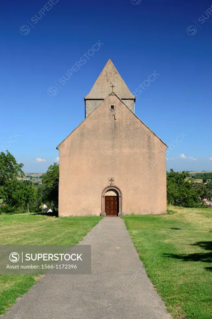Convent chapel St Blaise on Sindelsberg hill, Marmoutier, Bas Rhin, Alsace, France