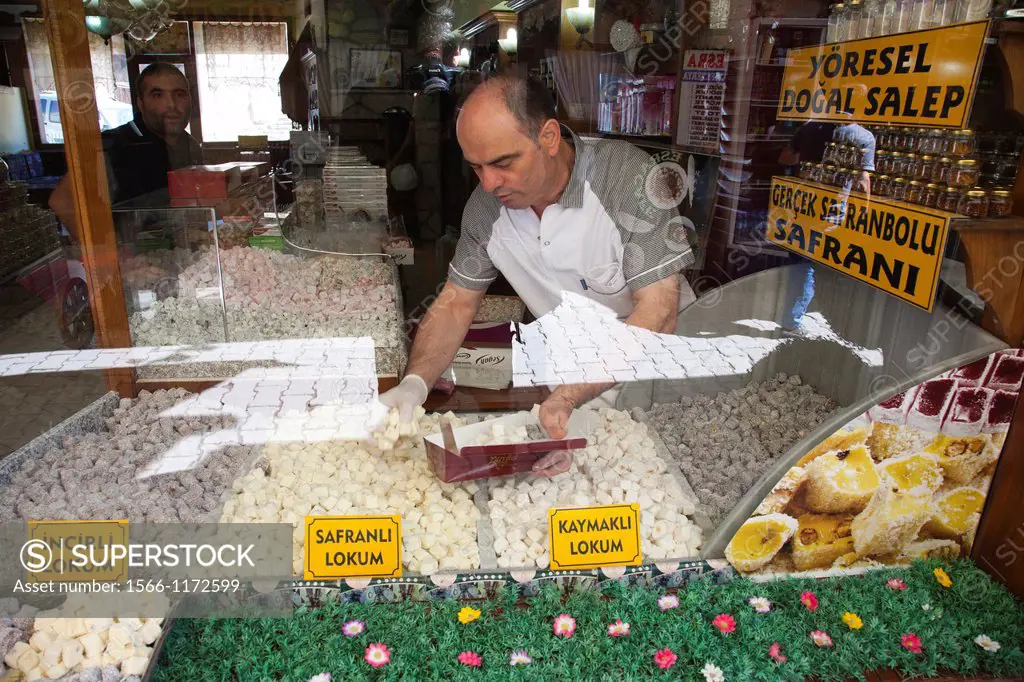 asia, turkey, central anatolia, ancient town of safranbolu, pastry shop