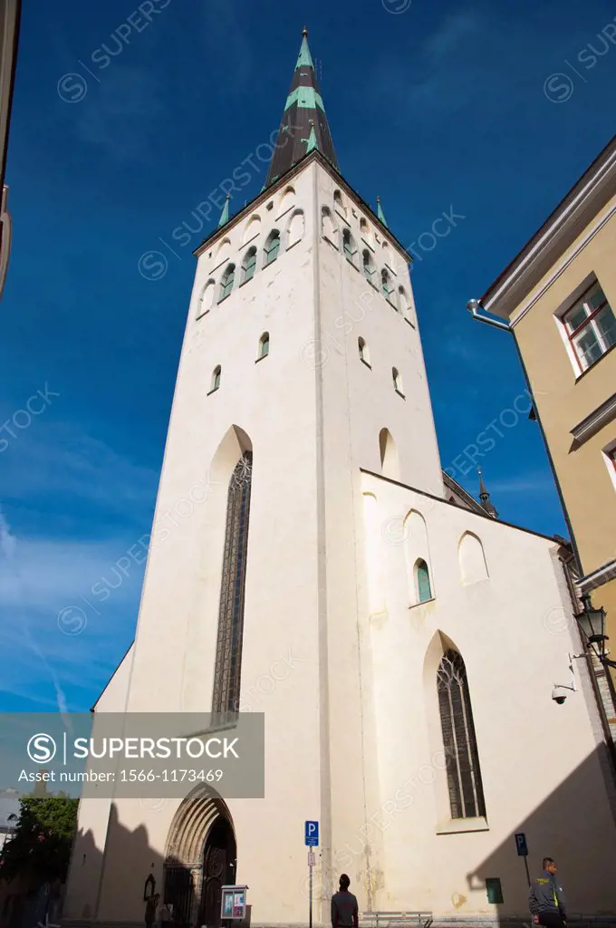 Oleviste kirik the St Olav´s church 1519 once the tallest building in the world in Lai street Vanalinn the old town Tallinn Estonia Europe