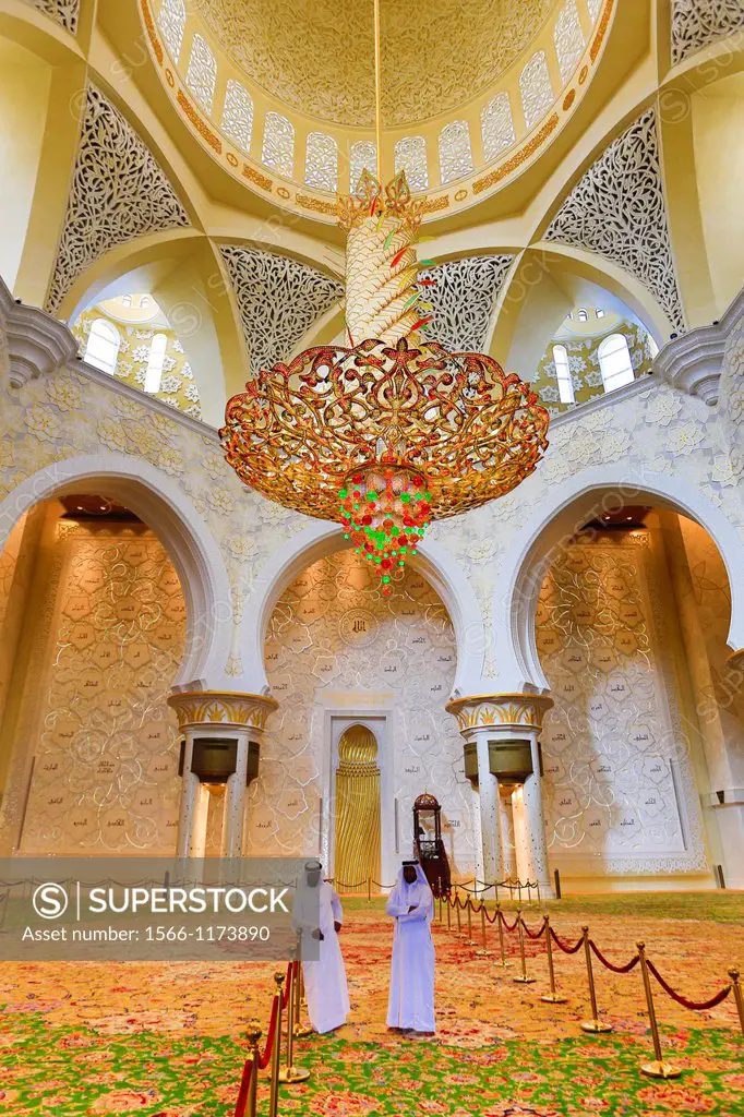 United Arab Emirates UAE, Abu Dhabi City, Sheikh Zayed Mosque
