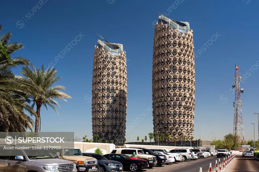 United Arab Emirates UAE, Abu Dahbi City, Apartments bldgs  near Abu Dhabi University