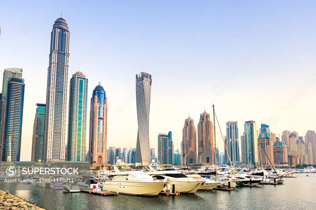 United Arab Emirates UAE , Dubai City ,Dubai Marina Skyline