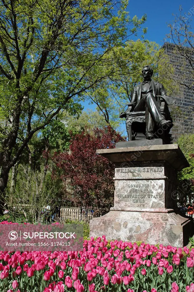 New York City, Madison Square Park, the monument of Governor William H  Seward