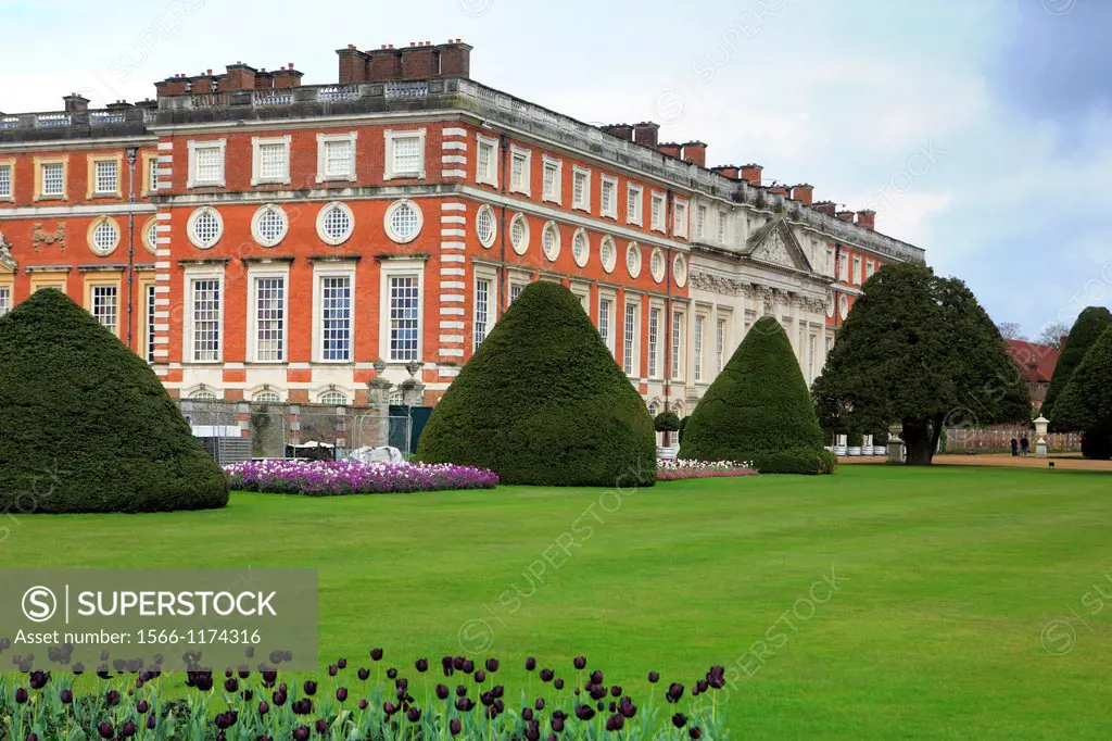 South front of Hampton Court Palace, London, UK