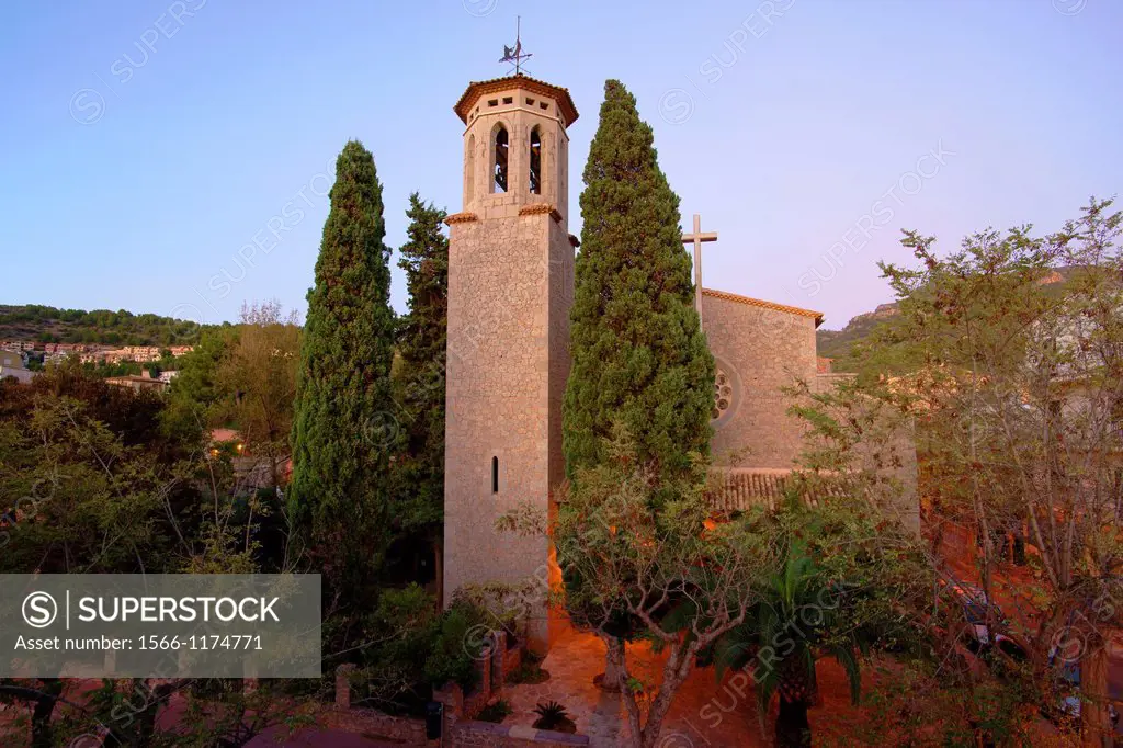 Parish Church of Sant Ramon de Penyafort, XX century, Puerto de Soller, Sierra de Tramuntana Majorca Balearic Islands Spain