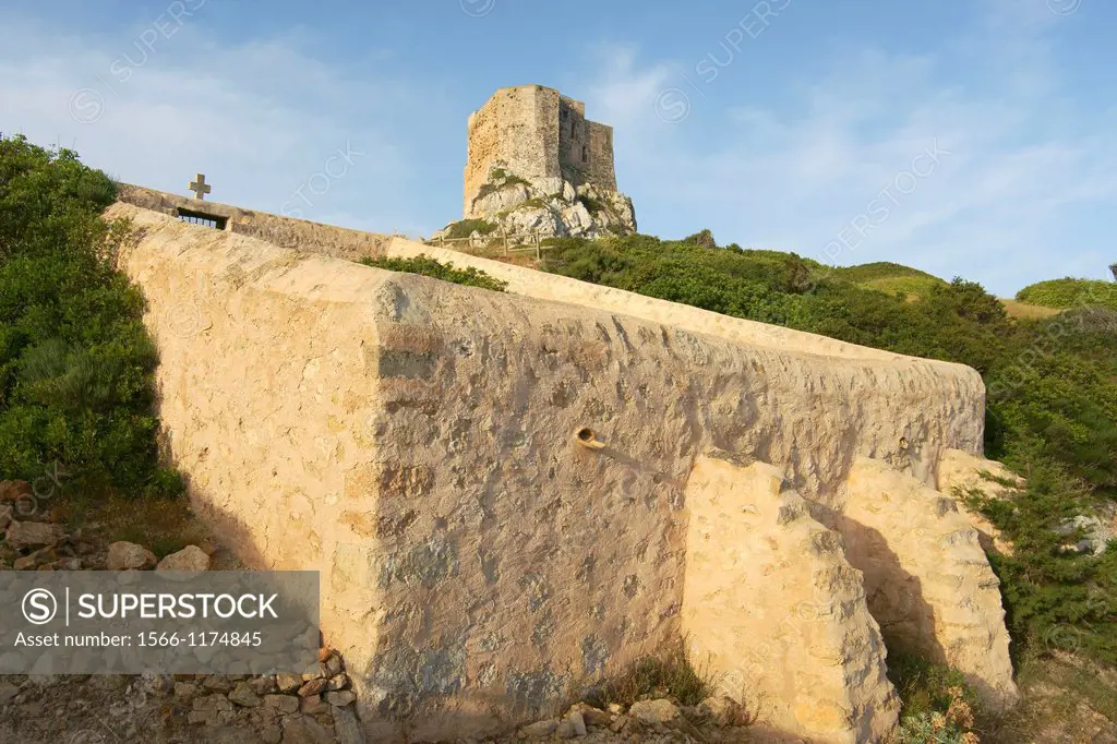 Cabrera Castle and cemetery XIV-XVI, Port Marine National Park Cabrera Cabrera land Balearic Spain