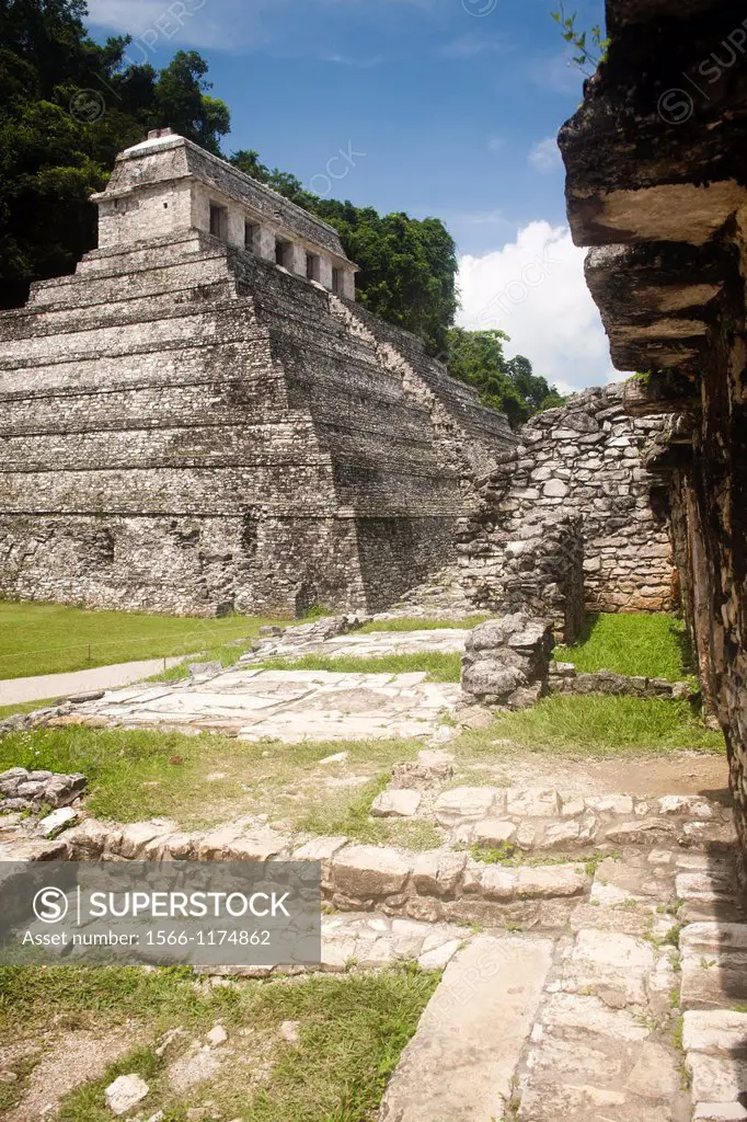 Temple of the Inscriptions, Temple XIII, Palenque Archaeological Site, Chiapas, Mexico