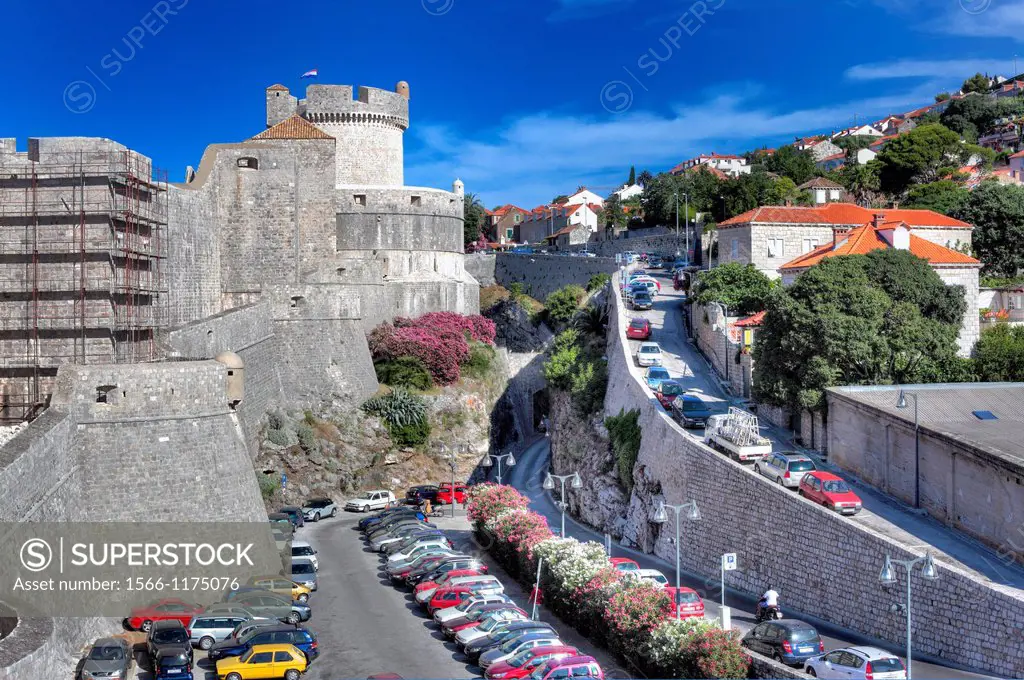 Minceta tower, City walls, Dubrovnik, Dalmatia, Croatia