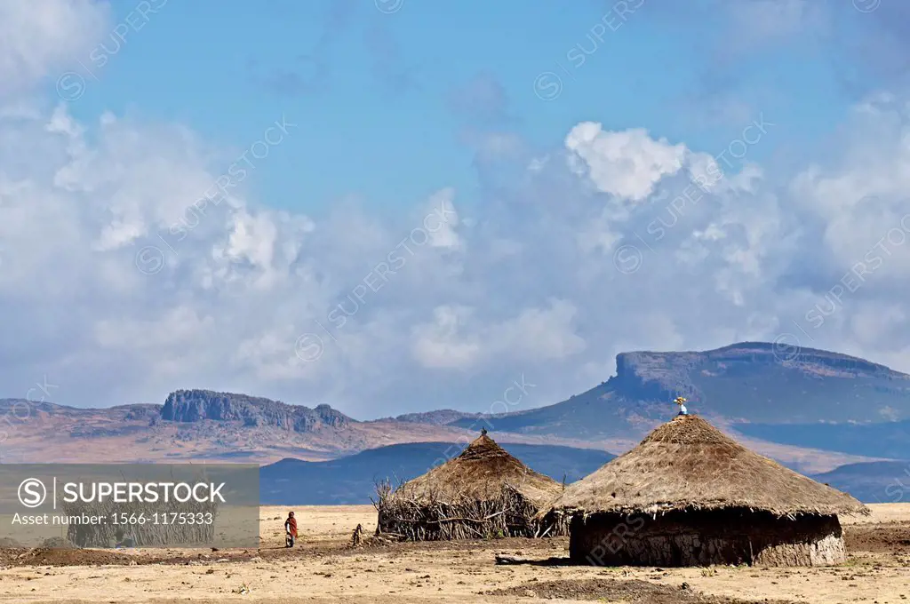 Traditional huts in the Bale Mountains of Ethiopia