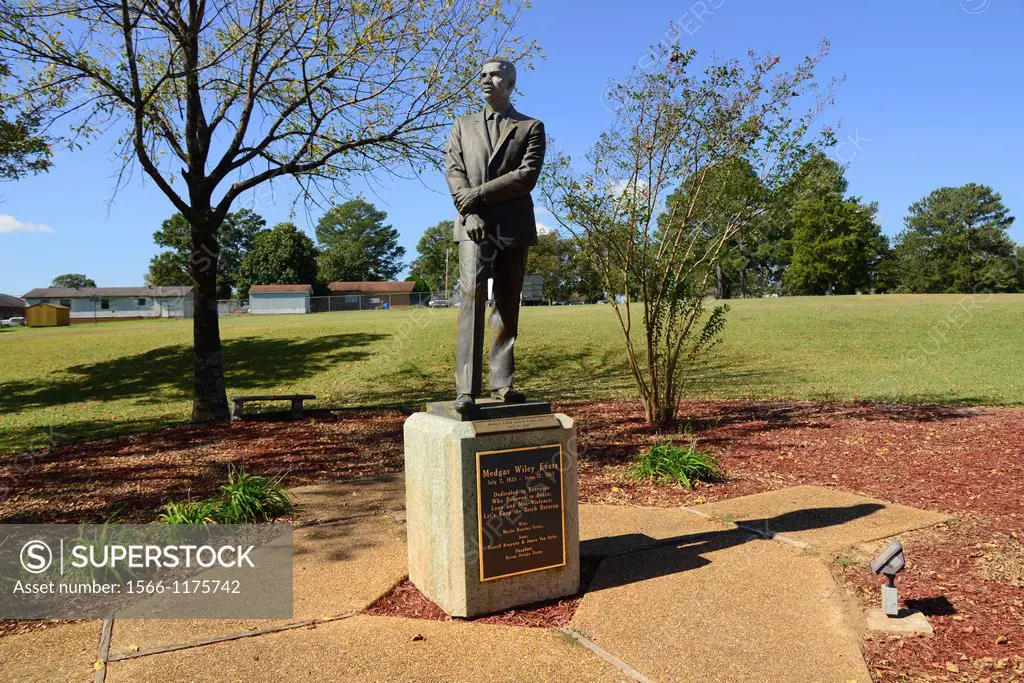 Medgar Evers Statue Jackson Mississippi MS US