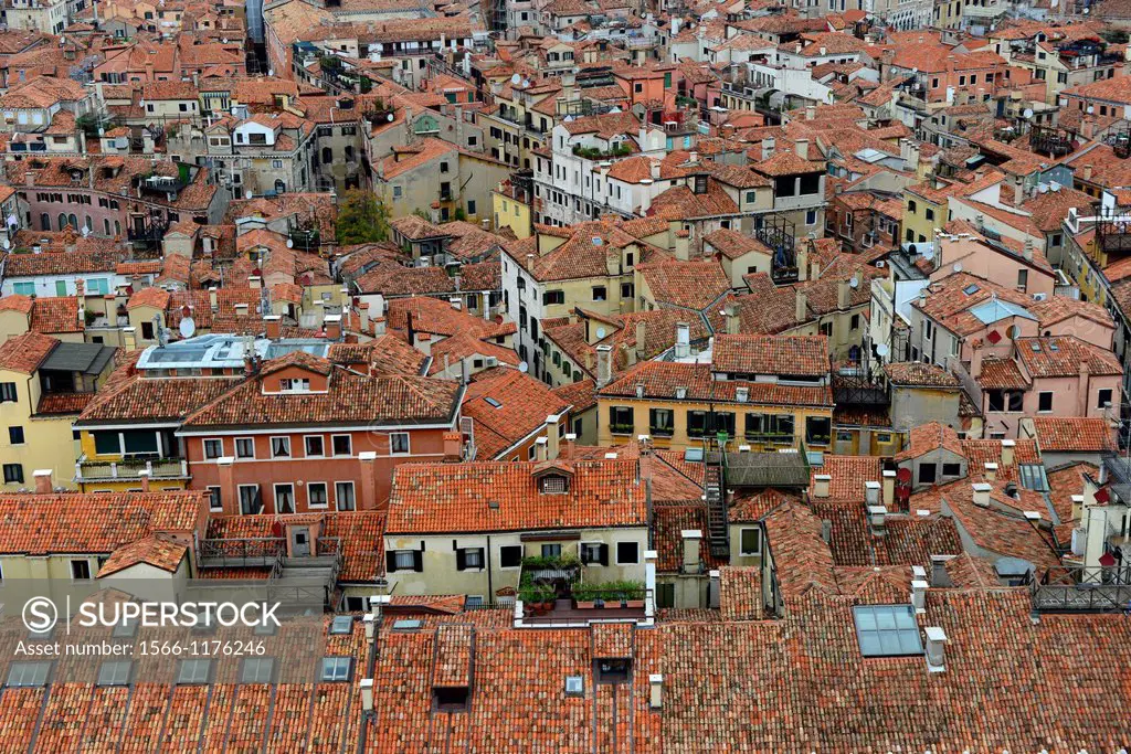 Aerial view of Venice from the Campanile,Italy,Europe