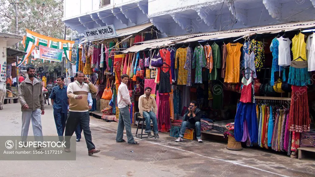 Clothes shops Pushkar Rajasthan India