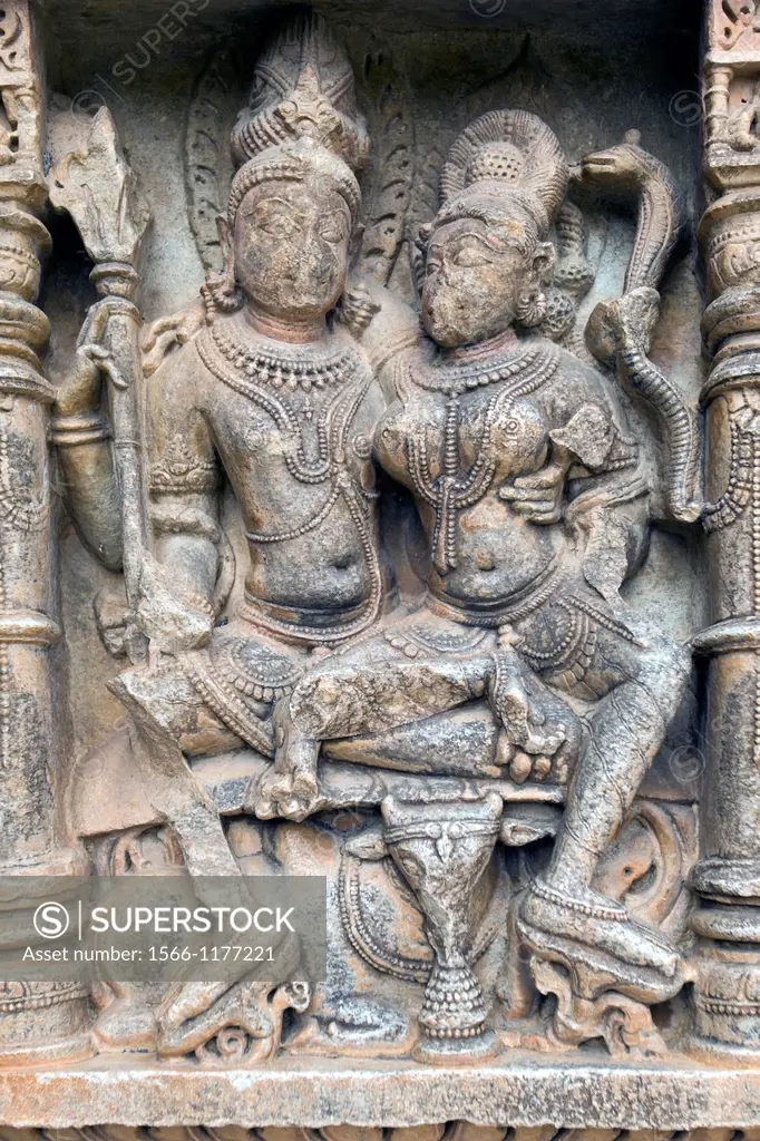 Saas Bahu Temple erotic sculptures and bas relief carvings Nagda Rajasthan India