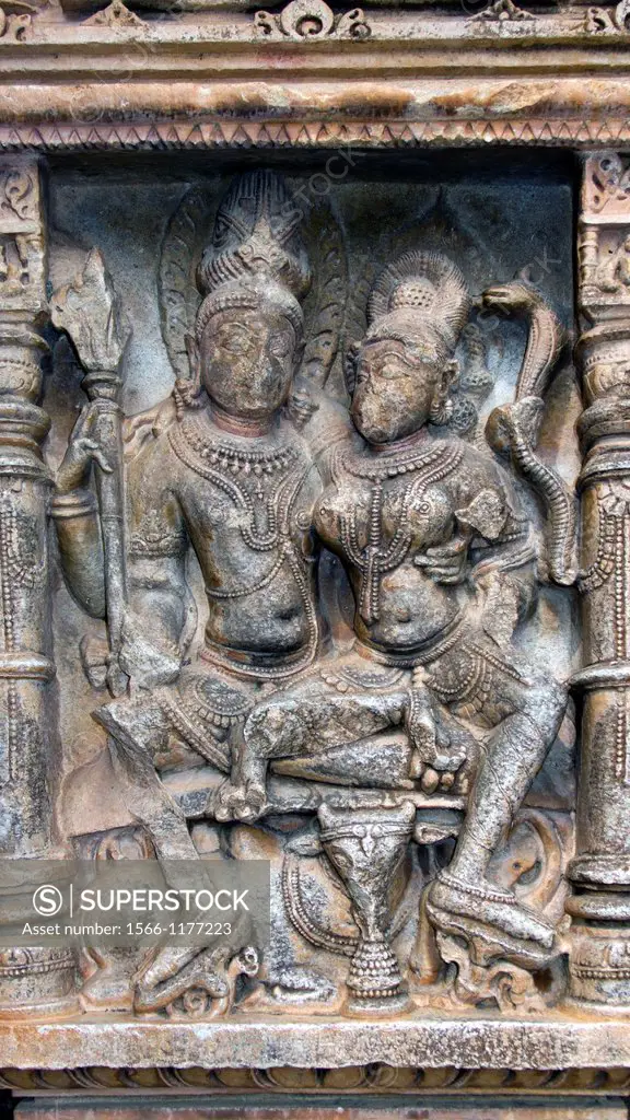 Saas Bahu Temple erotic sculptures and bas relief carvings Nagda Rajasthan India