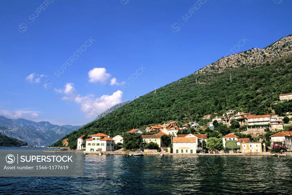 Montenegro beautiful coast harbor of Kotor Montenegro