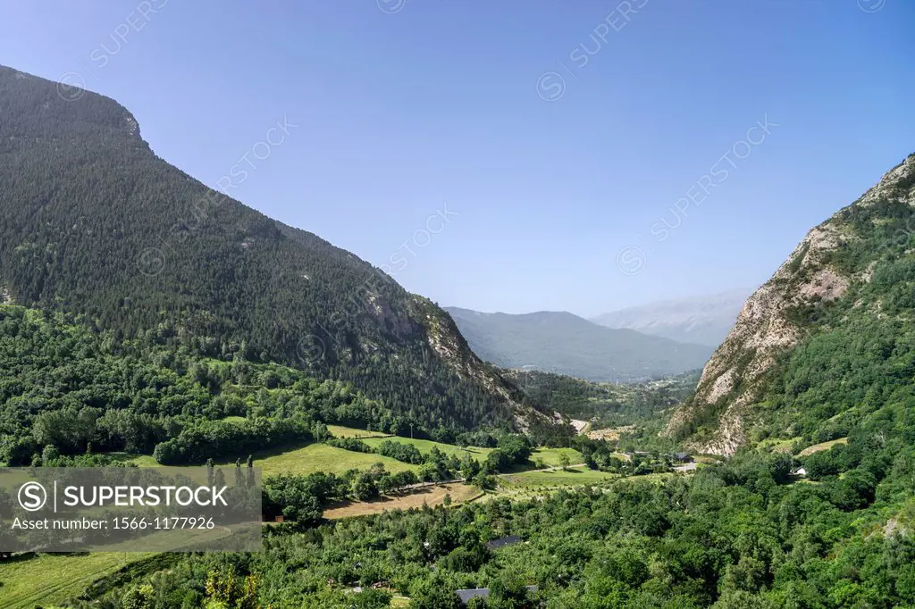View of Benasque Valley in Aragón, Spain