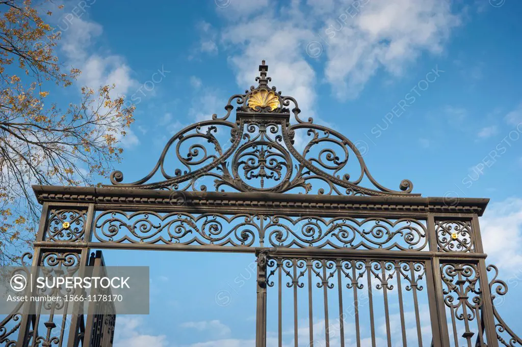 The Vanderbilt Gate is considered one of the finest examples of wrought iron work in New York City, New York, USA