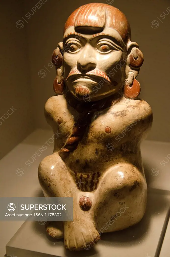 Ceramic vessel, depicting prisoner of war  Moche culture 100 AC-800 AC  Perú