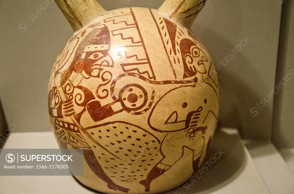 Ceramic vessel, depicting prisoners of war  Moche culture 100 AC-800 AC  Perú