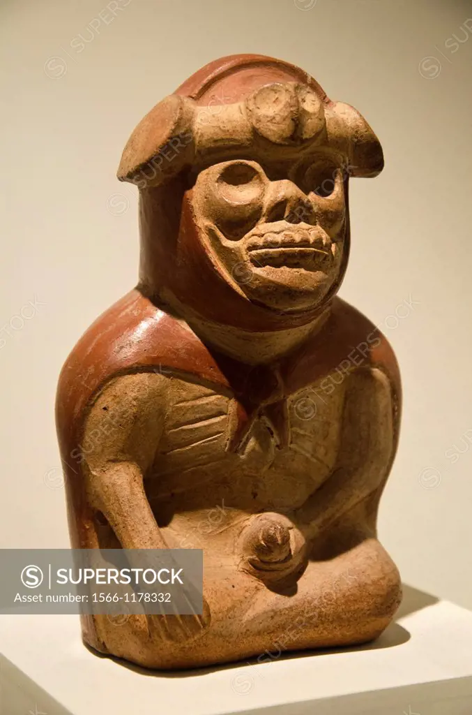 Ceramic vessel, erotic art  Moche culture 100 AC-800 AC  Perú