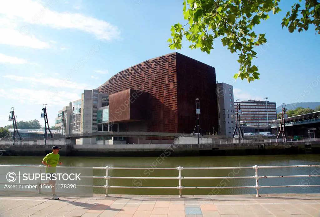 Euskalduna Building, Nervion Stuary, Bilbo-Bilbao, Biscay, Basque Country, Spain.