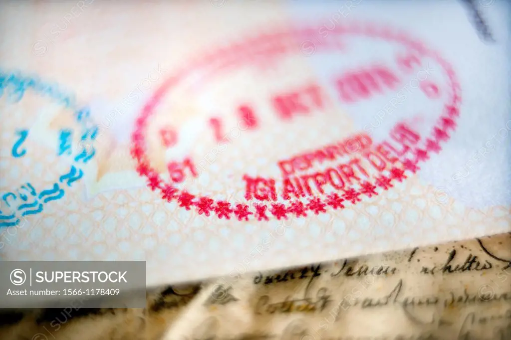 pasaporte sellado, documento oficial, passport stamped, official document,