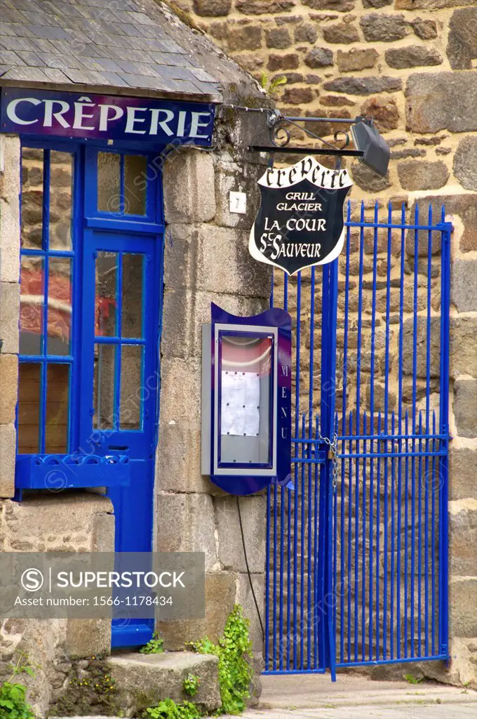 Pancake place, Old town, Dinan, Brittany, Cotes d´Armor, France
