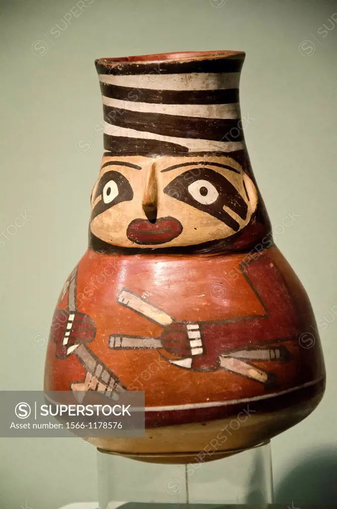 Ceramic vessel  Nazca culture 100 BC-800 BC  Perú