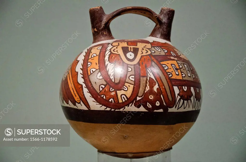 Ceramic vessel  Nazca culture 100 BC-800 BC  Perú