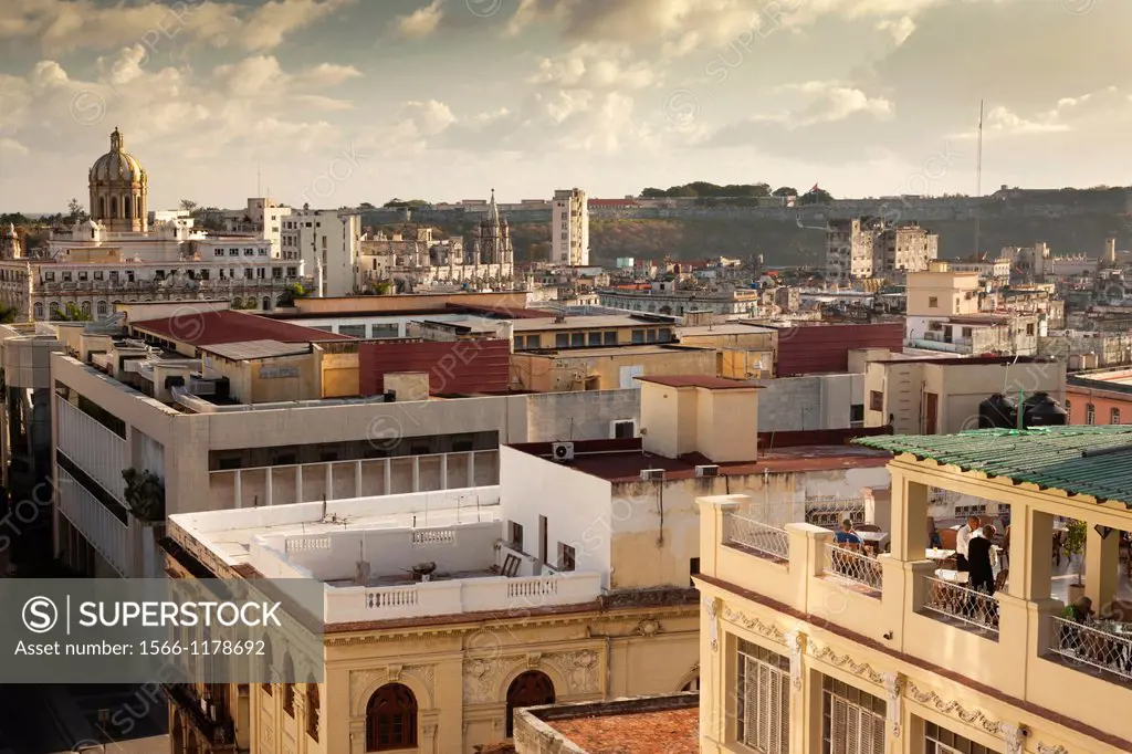 Cuba, Havana, Havana Vieja, elevated view towards the Museo de la Revolucion
