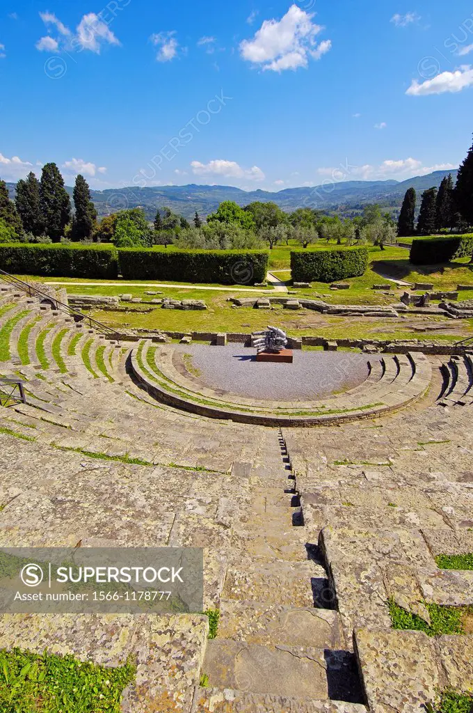 Fiesole, Roman Theatre, Florence province, Tuscany, Italy, Europe