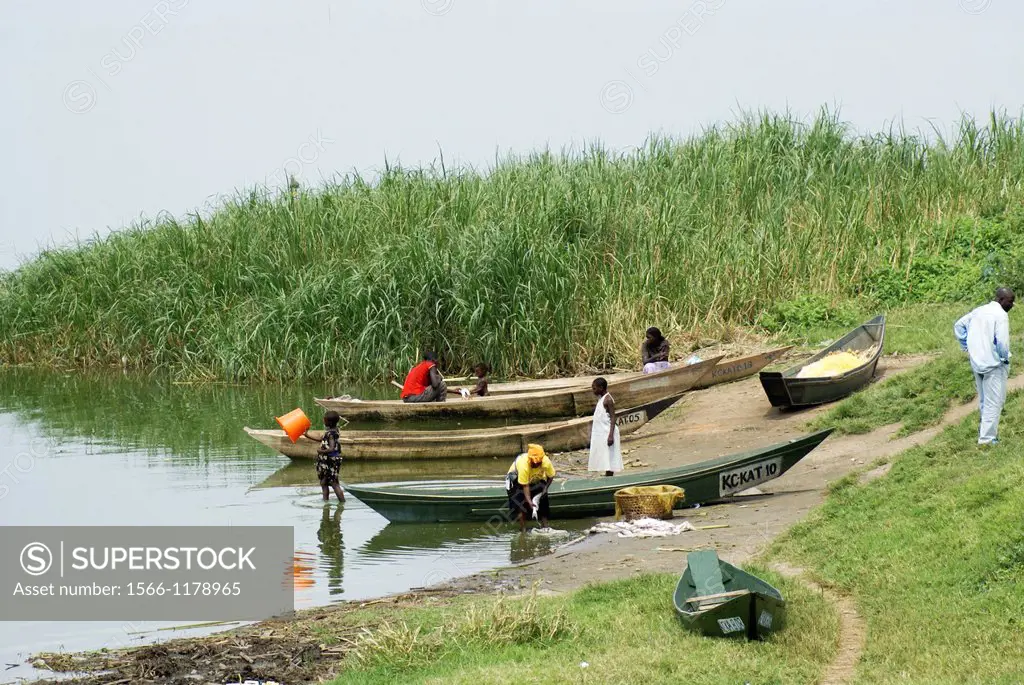 Uganda, Lake Edward, Fishing Boats