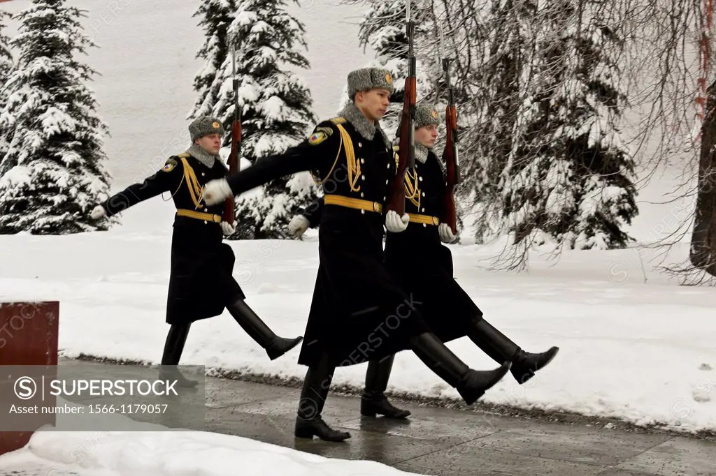 Changing the Honor Guard, Moscow, Russia