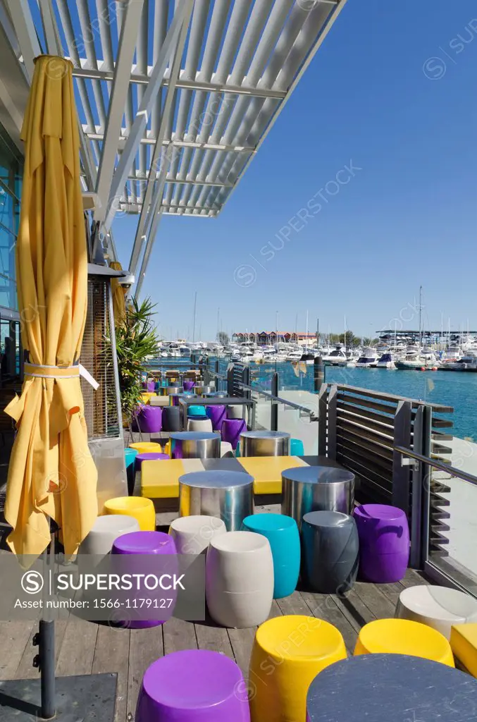 Breakwater tavern at Sorrento Quay, Hillarys Boat Harbour, in the northern suburbs of Perth, Western Australia, Australia