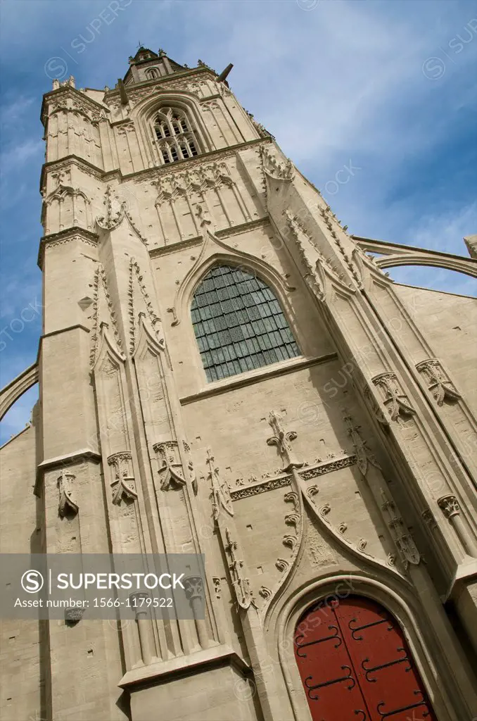 Notre Dame cathedral 14th c  detail ,Coutances, Cotentin, Normandy, France