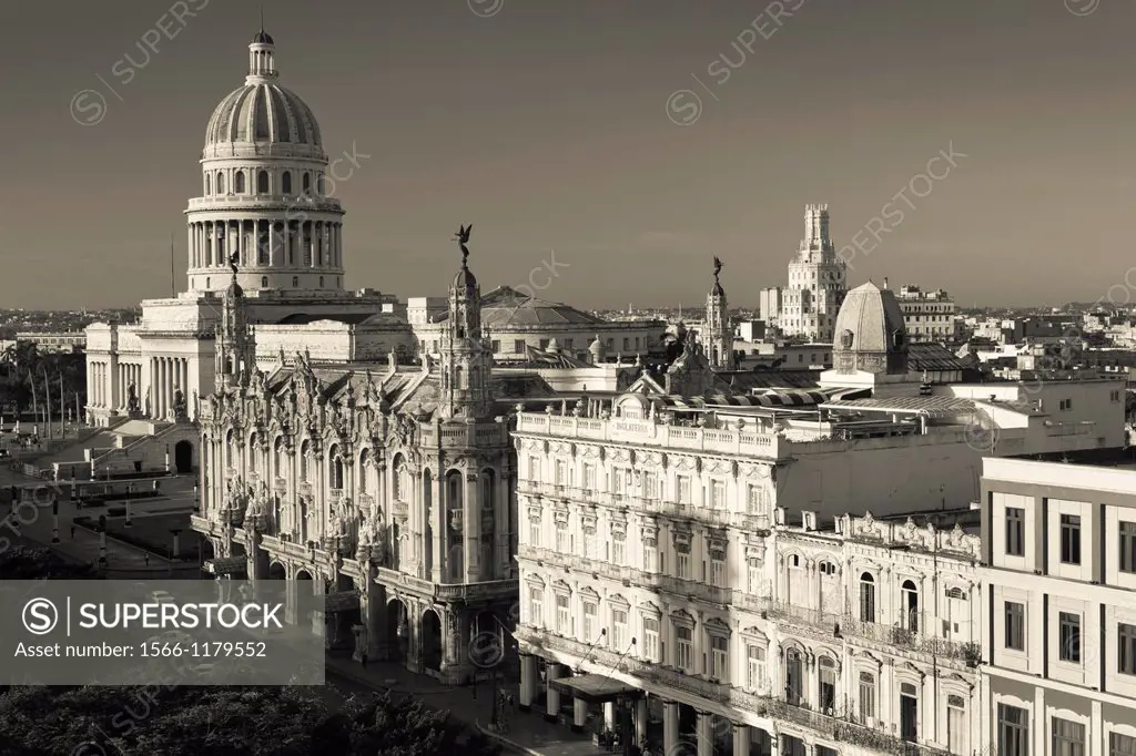 Cuba, Havana, Havana Vieja, the Capitolio Nacional, dawn