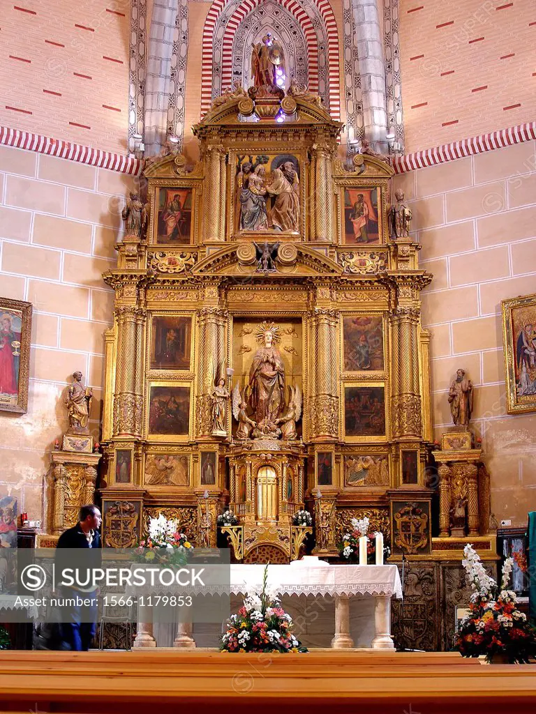 Altarpiece of Santa Justa and Rufina church  Maluenda  Zaragoza  Aragon  Spain