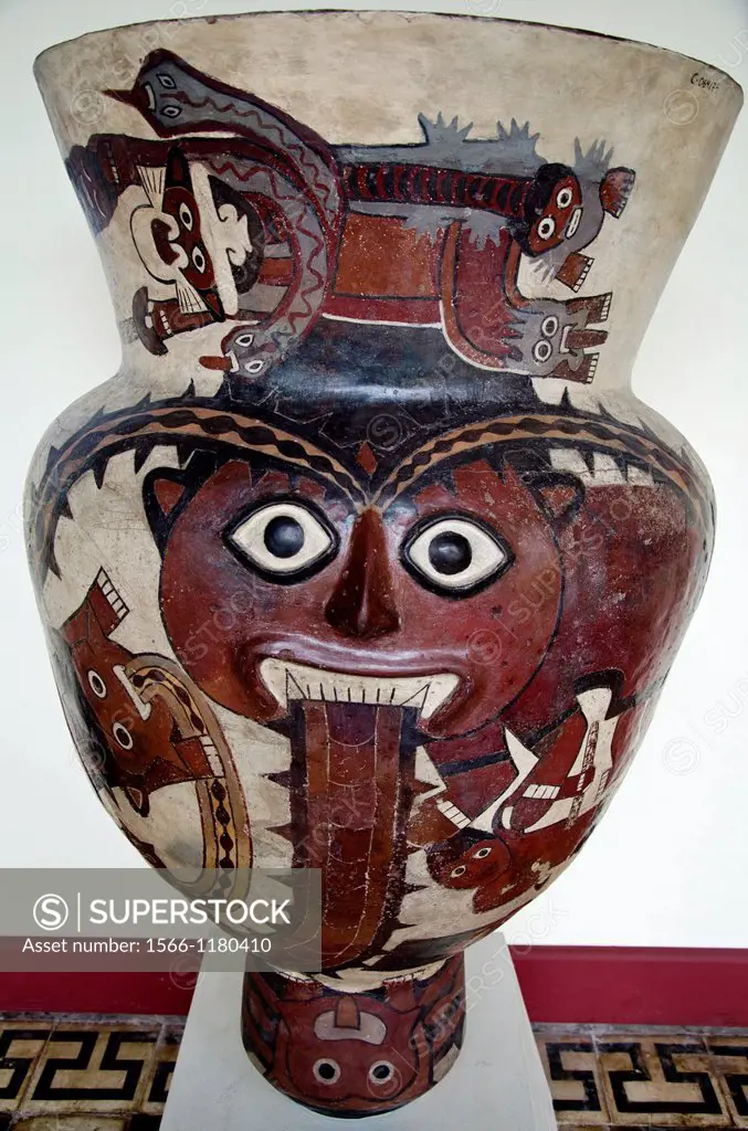 Ceramic vessel, Drum  Nazca culture 100 AC-800 AC  Perú