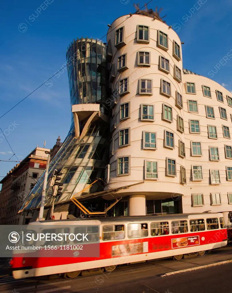 The Dancing House, Czech: Tancící dum or Fred and Ginger is the nickname given to the Nationale-Nederlanden building,Prague, Czech Republic, Europe