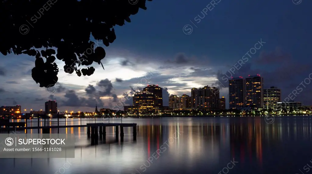 Evening View Of Downtown West Palm Beach