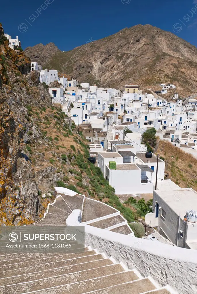 The whitewashed Chora of Serifos Island, Cyclades, Greece