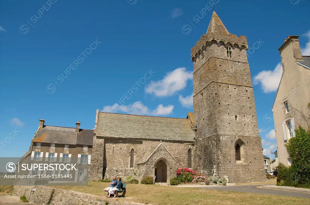 Notre Dame church 15thc , PortBail,Cotentin, Normandy, France