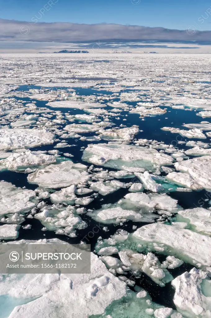 Pack Ice, Barents Sea, Spitsbergen East coast, Svalbard archipelago, Norway